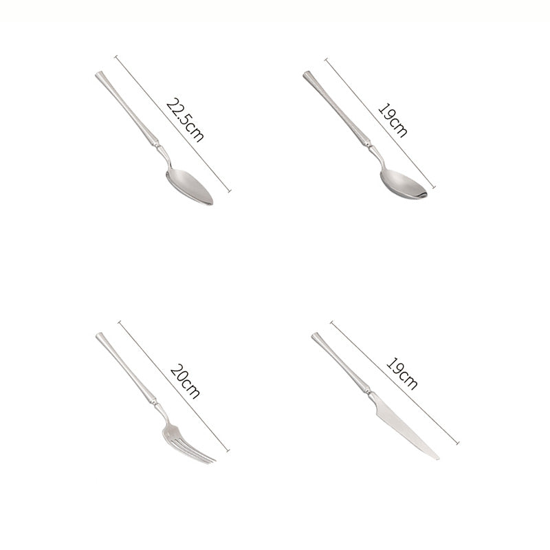 Ensemble de 4 couverts élégants en acier inoxydable Lighteme