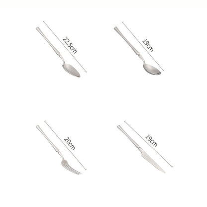 Ensemble de 4 couverts élégants en acier inoxydable Lighteme