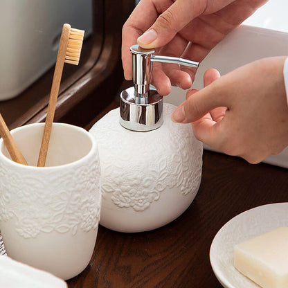 Ensemble de salle de bain en céramique gaufrée Lighteme