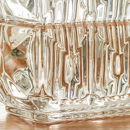 Lighteme Embossed Crystal Glass Vase