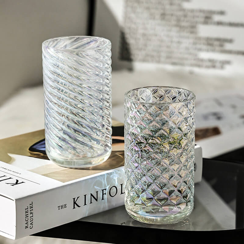 Tasse en verre côtelé gaufré Lighteme