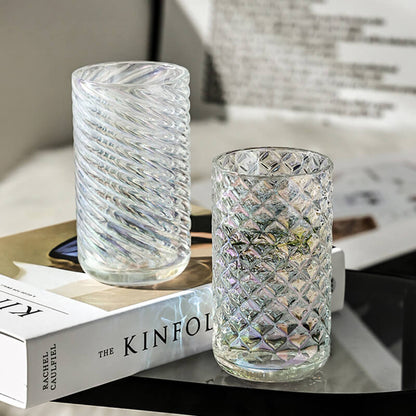 Tasse en verre côtelé gaufré Lighteme