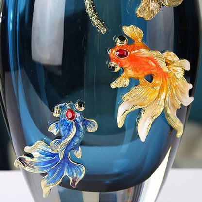 Lighteme Enamel Colored Glass Vase