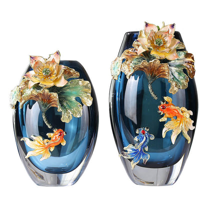 Lighteme Enamel Colored Glass Vase