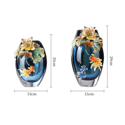 Lighteme Enamel Colored Glass Vase