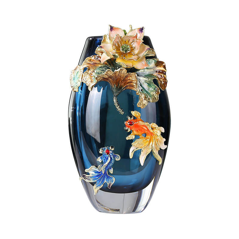 Lighteme Enamel Colored Glass Vase