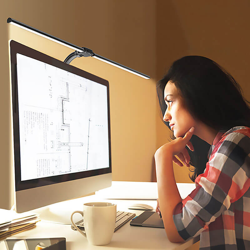 Lampe de bureau à clip de protection oculaire Lighteme