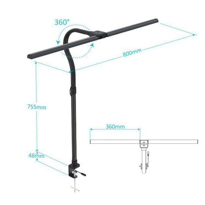 Lampe de bureau à clip de protection oculaire Lighteme