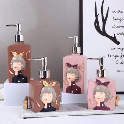 Lighteme Fashion Girl Resin Soap Dispenser