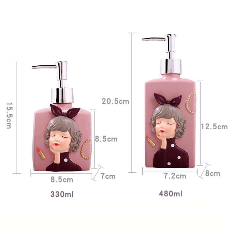 Lighteme Fashion Girl Resin Soap Dispenser
