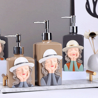Lighteme Fashion Girl Resin Soap Dispenser