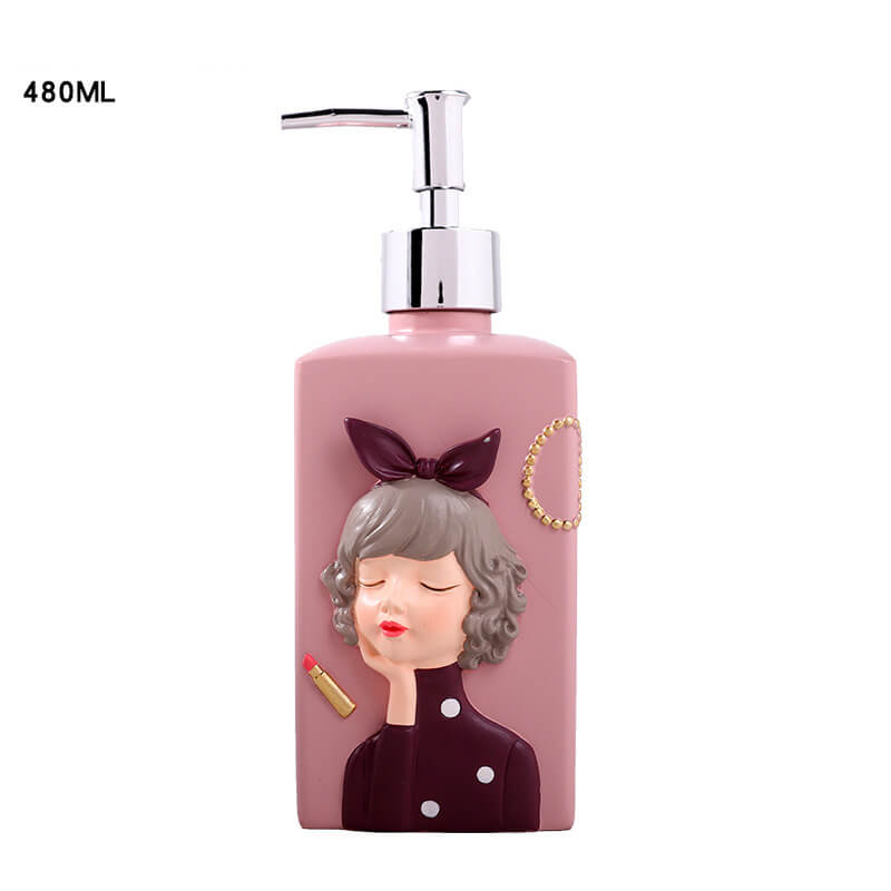 Lighteme Fashion Girl Resin Soap Dispenser