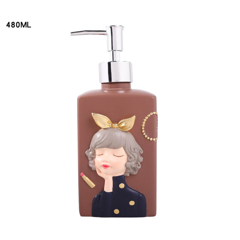 Lighteme Fashion Girl Resin Soap Dispenser