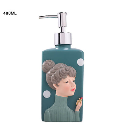 Lighteme Fashion Girl Resin Soap Dispenser