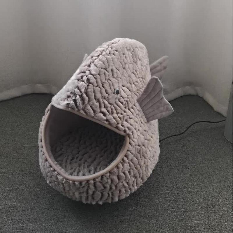 Lighteme Katzenhaus in Fischform, robust (2 Größen)