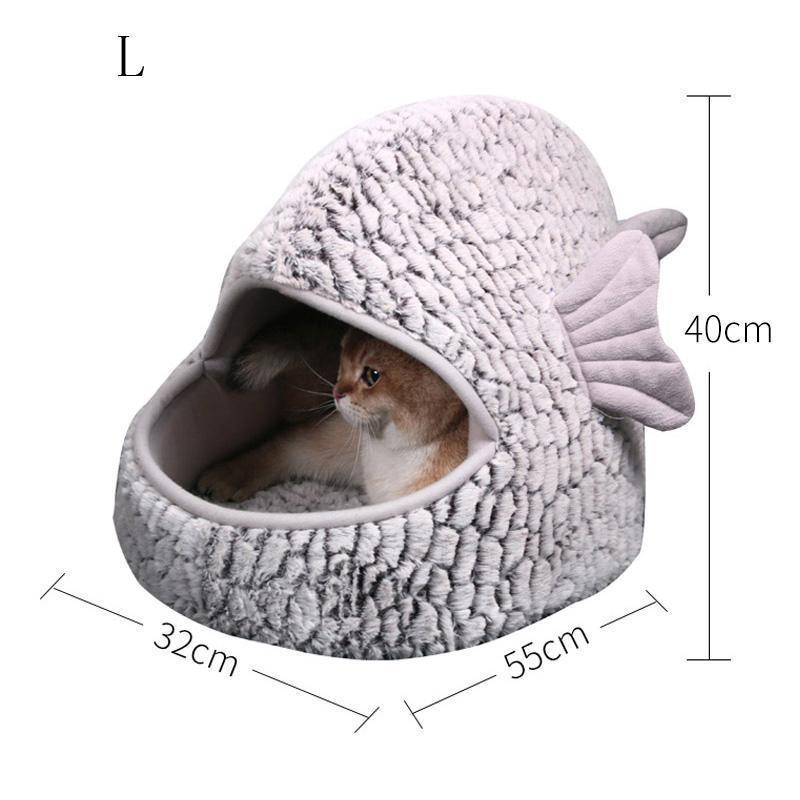 Lighteme Katzenhaus in Fischform, robust (2 Größen)