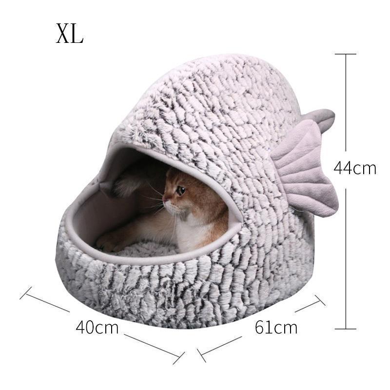 Lighteme Katzenhaus in Fischform, robust (2 Größen)