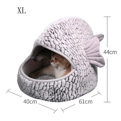 Lighteme Katzenhaus in Fischform, robust (2 Größen)