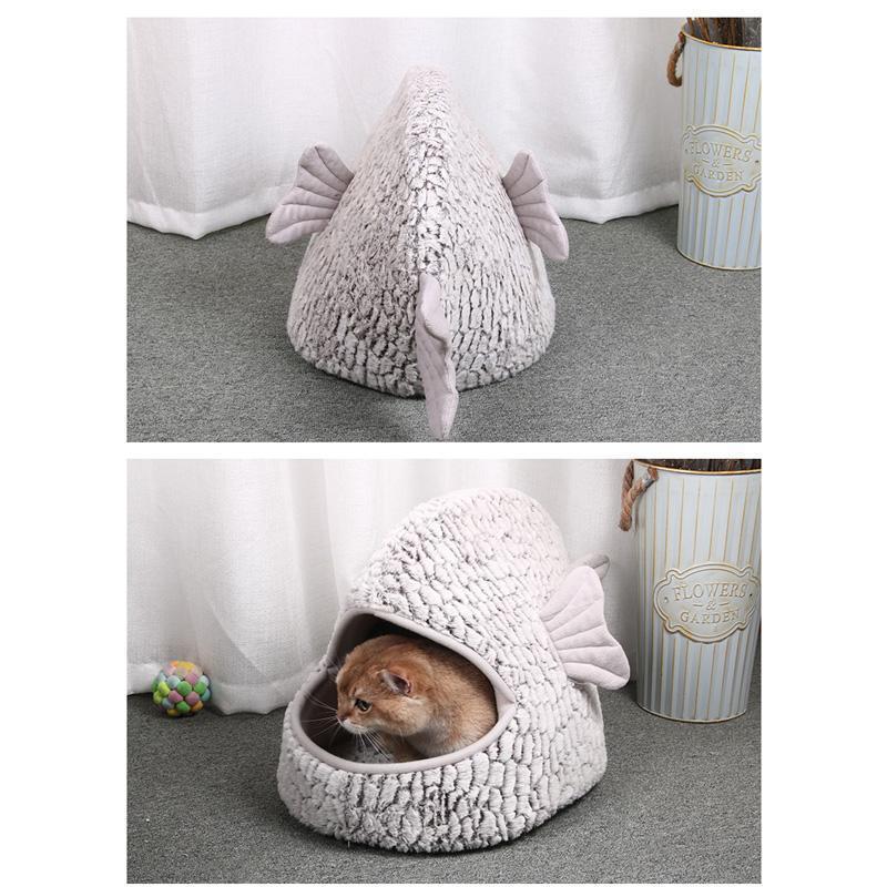 Lighteme Katzenhaus in Fischform, robust (2 Größen)