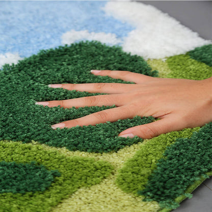 Tapis de salle de bain Lighteme Flocked Moss