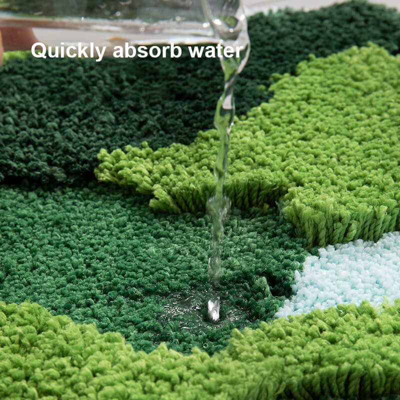 Tapis de salle de bain Lighteme Flocked Moss