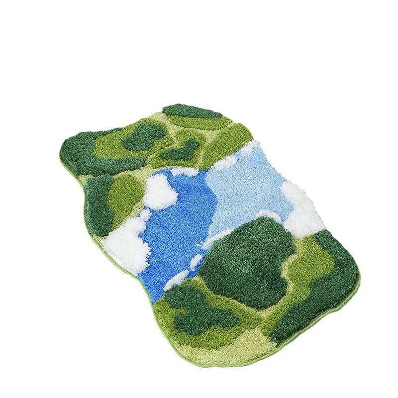 Tapis de salle de bain Lighteme Flocked Moss