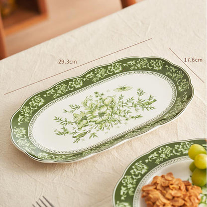 Lighteme Floral Print Ceramic Plate