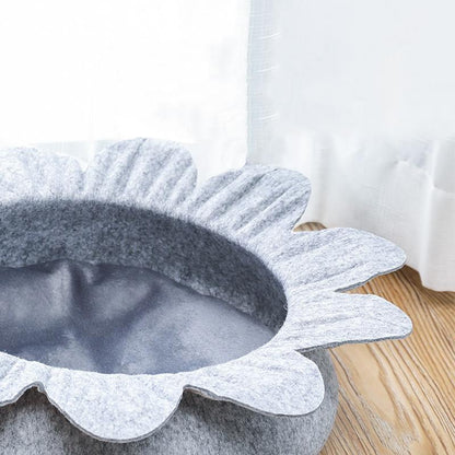 Nid pour chat Lighteme en feutrine à fleurs anti-rides (3 couleurs)