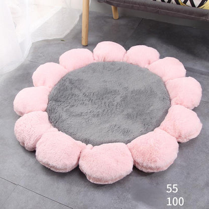 Lighteme Haustiermatte in Blumenform aus feinem Plüsch (3 Farben &amp; 2 Größen)