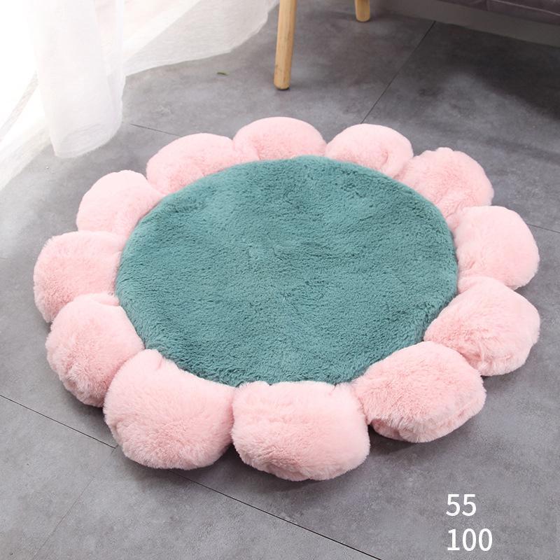 Lighteme Haustiermatte in Blumenform aus feinem Plüsch (3 Farben &amp; 2 Größen)