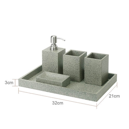 Ensemble de salle de bain en résine givrée Lighteme