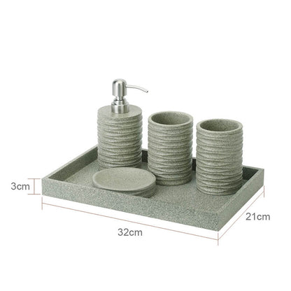 Ensemble de salle de bain en résine givrée Lighteme