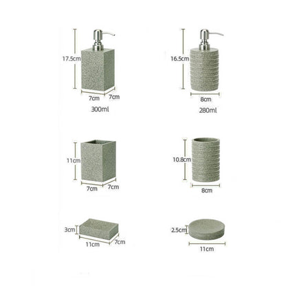 Ensemble de salle de bain en résine givrée Lighteme
