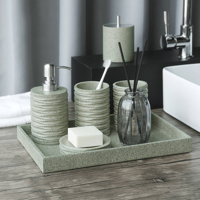 Ensemble de salle de bain en résine givrée Lighteme