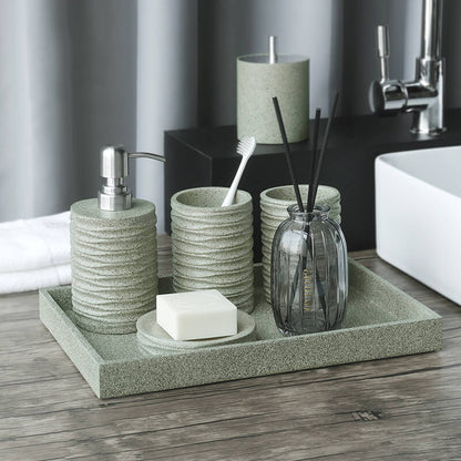 Ensemble de salle de bain en résine givrée Lighteme