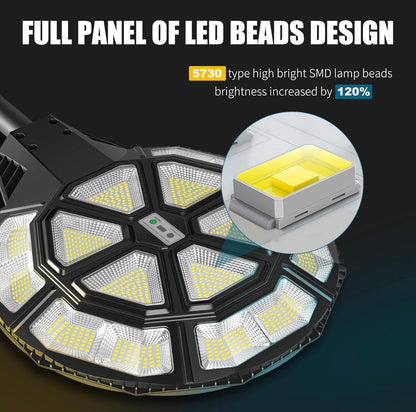 Lighteme 2500W Large Solar Street Lights Outdoor - Commercial Grade Solar Powered Street Light 120000LM with Remote