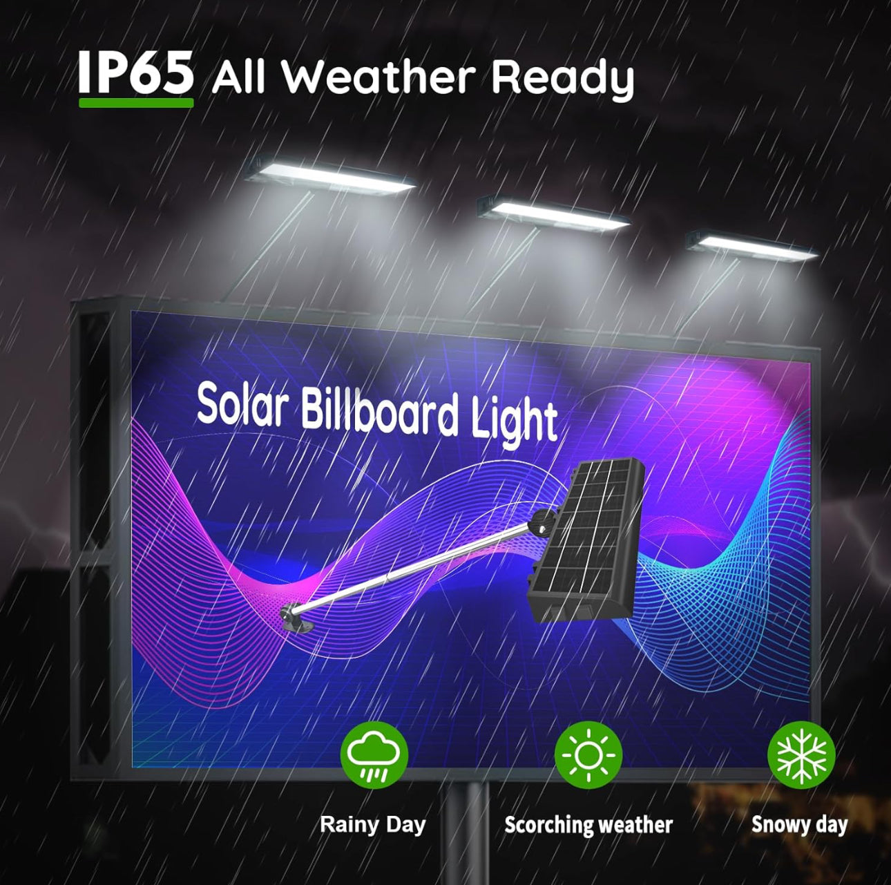 Lighteme Solar Billboard Sign Lights Outdoor, 232 led Super Bright Sign light, Adjustable Bracket & Wall Mount 2-in-1 Commercial Billboart Lighting for Bussiness, Real Estate, Shop, Bus Stop, HOA, Highway Signs