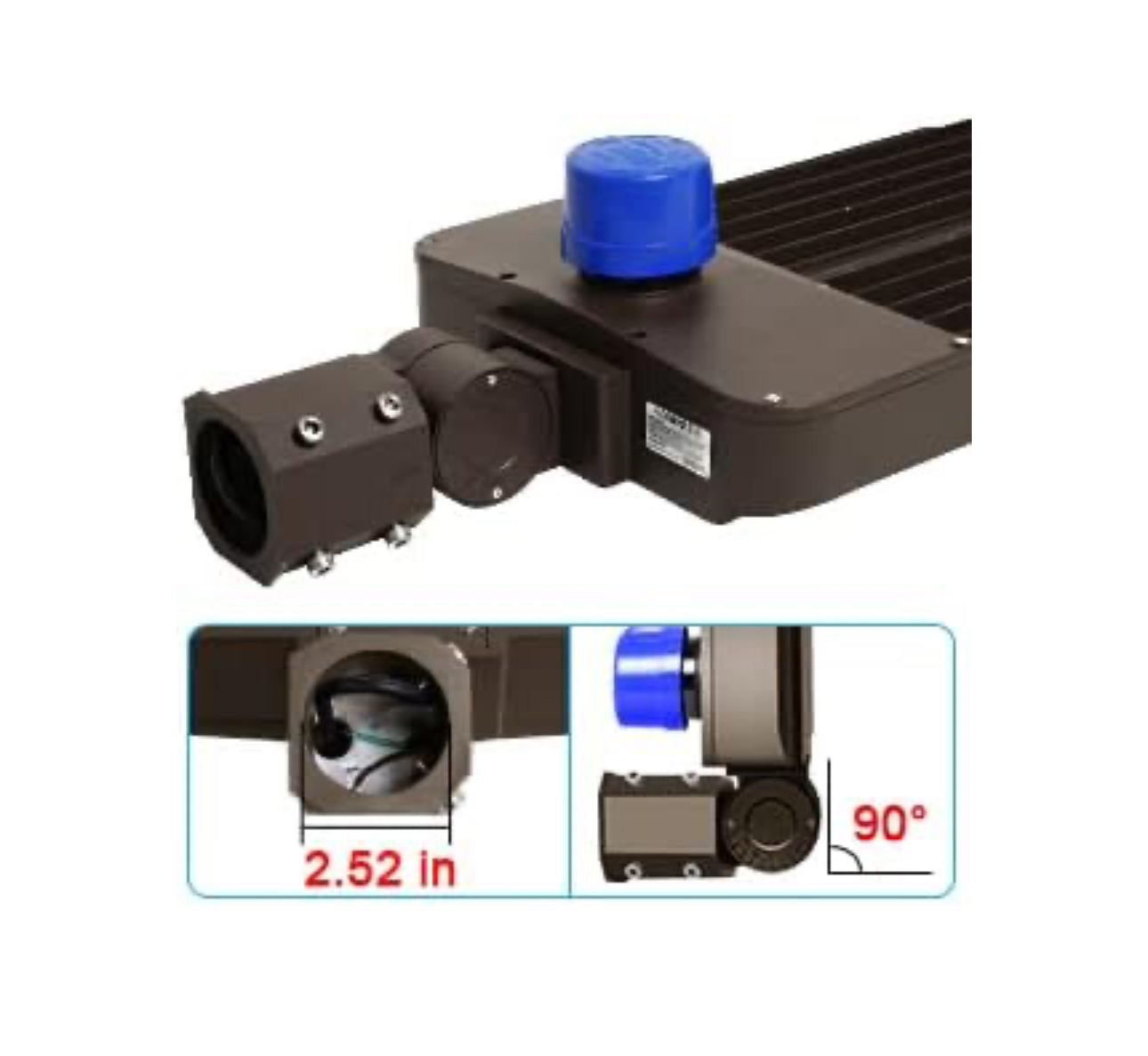 Lighteme 300 W LED-Parkplatzleuchte, fest verdrahtete Einschubmontage, Dämmerung bis Morgengrauen, LED-Außenbeleuchtung, Außenflutlicht, gewerblich, IP65, wasserdicht