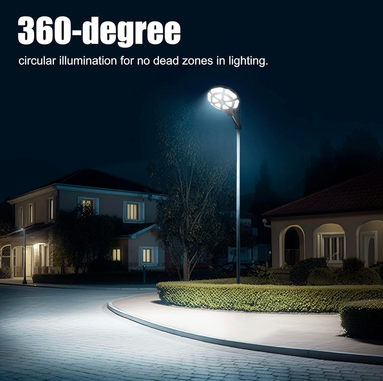 Lighteme 2500W Large Solar Street Lights Outdoor - Commercial Grade Solar Powered Street Light 120000LM with Remote