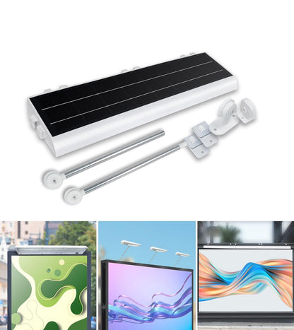 Lighteme Solar Billboard Sign Lights Outdoor, 232 led Super Bright Sign light, Adjustable Bracket & Wall Mount 2-in-1 Commercial Billboart Lighting for Bussiness, Real Estate, Shop, Bus Stop, HOA, Highway Signs