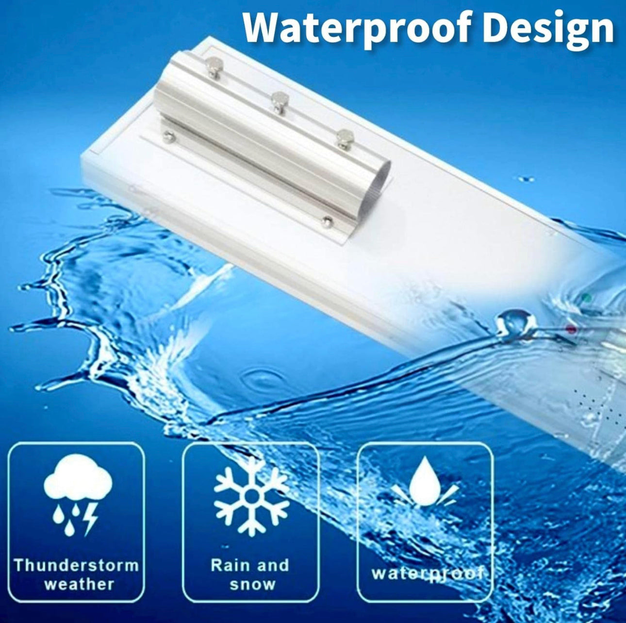 Lighteme 5000W Solar Powered Street Light Outdoor, Waterproof Solar Parking Lot Lights Commercial Motion Sensor LED Flood Lights with Remote