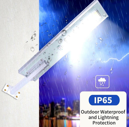 Lighteme 5000W Solar Powered Street Light Outdoor, Waterproof Solar Parking Lot Lights Commercial Motion Sensor LED Flood Lights with Remote