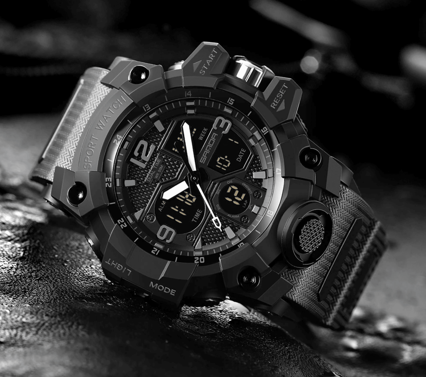 Montre multifonction numérique G Style pour homme de Lighteme