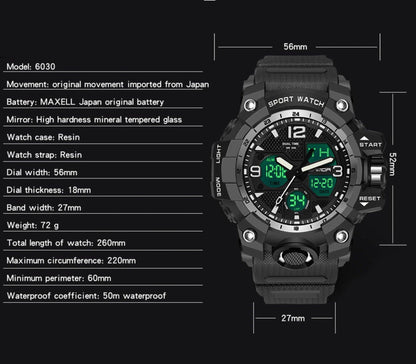 Montre multifonction numérique G Style pour homme de Lighteme