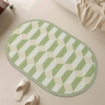 Lighteme Geometric Pattern Diatom Mud Bath Mat