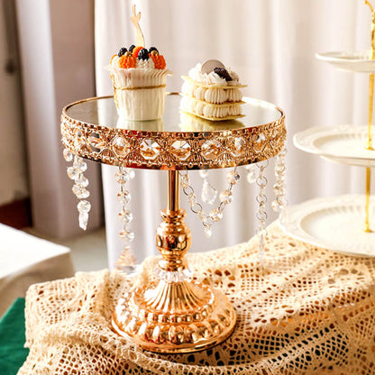 Dessertständer aus vergoldetem Kristall von Lighteme