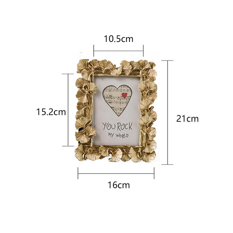 Cadre photo en résine Lighteme en forme de feuille de ginkgo