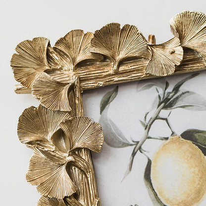 Cadre photo en résine Lighteme en forme de feuille de ginkgo