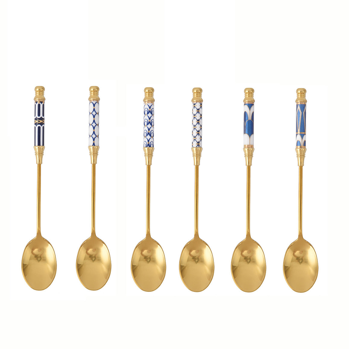 Cuillère à dessert et fourchette à manche en céramique Lighteme Glorious