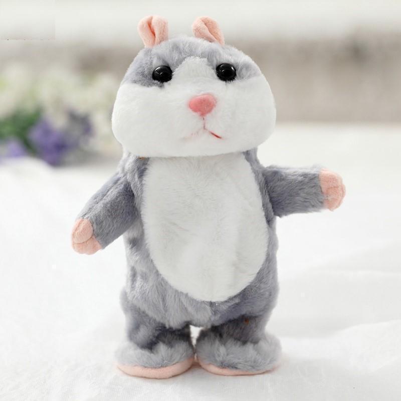 Peluche hamster Lighteme Cute qui marche et parle, enregistreur sonore interactif